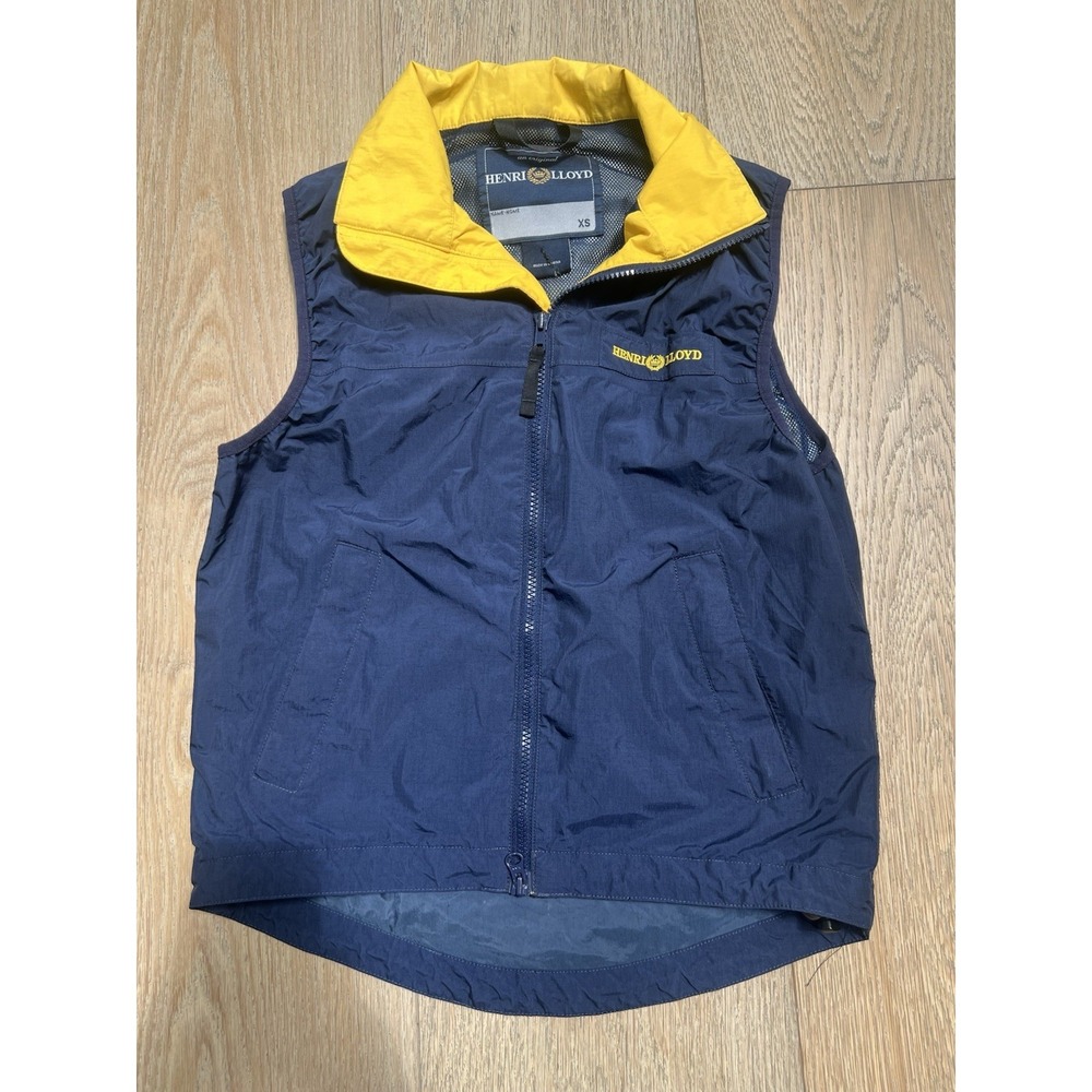Henri Lloyd Men's Blue‎ And Yellow Sailing Vest Jacket Size  XS